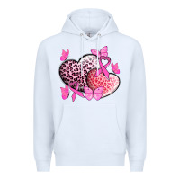 White Cancer hearts Cancer Awaneress Premium Hoodie - HowdyJamesFarm