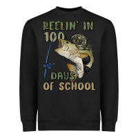 Black reelin' in 100 days of school Heavyweight Sweatshirt - MaliasSmallBusiness