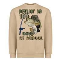 Reelin' In 100 Days Of School Heavyweight Sweatshirt | Teevron