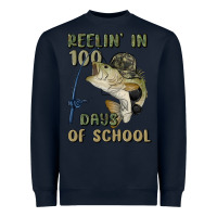 Navy reelin' in 100 days of school Heavyweight Sweatshirt - MaliasSmallBusiness