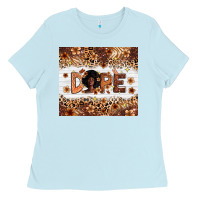 Baby Blue Dope Melanin Ladies Tee - Zillion Design Studio