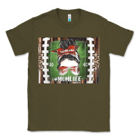 Army Green American Football Mom life Classic Tee - CowhideDigitalArt