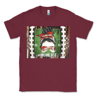 Burgundy American Football Mom life Classic Tee - CowhideDigitalArt