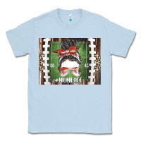Dusty Blue American Football Mom life Classic Tee - CowhideDigitalArt