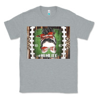 Heather Grey American Football Mom life Classic Tee - CowhideDigitalArt