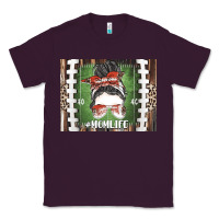 Plum American Football Mom life Classic Tee - CowhideDigitalArt