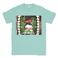 Seafoam American Football Mom life Classic Tee - CowhideDigitalArt