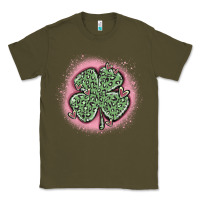 Army Green leopard shamrocks with hearts Classic Tee - MaliasSmallBusiness