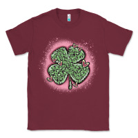 Burgundy leopard shamrocks with hearts Classic Tee - MaliasSmallBusiness