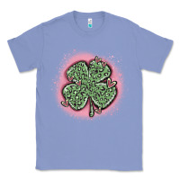 Colony Blue leopard shamrocks with hearts Classic Tee - MaliasSmallBusiness