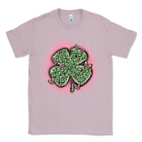 Lilac leopard shamrocks with hearts Classic Tee - MaliasSmallBusiness