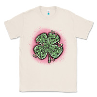 Natural leopard shamrocks with hearts Classic Tee - MaliasSmallBusiness