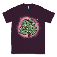 Plum leopard shamrocks with hearts Classic Tee - MaliasSmallBusiness