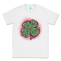 White leopard shamrocks with hearts Classic Tee - MaliasSmallBusiness