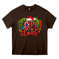 Chocolate Brown Christmas popi claus Heavy Core Tee - FaDigitalArtStudio