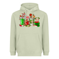 Matcha Christmas coffee cup Heavyweight Hoodie - NancyCooperArtShop