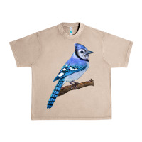 French Oak Blue Jay Bird Urban Heavy Tee - LillyAllenDesigns