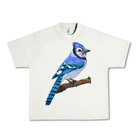 Pistachio Blue Jay Bird Urban Heavy Tee - LillyAllenDesigns