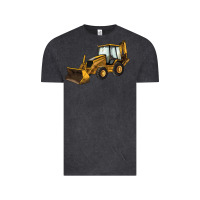Vintage Black Backhoe Loader Truck Vintage Tee - LillyAllenDesigns