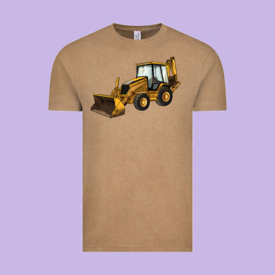 Backhoe Loader Truck Vintage Tee Designed By Lillyallendesigns