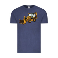 Vintage Denim Backhoe Loader Truck Vintage Tee - LillyAllenDesigns