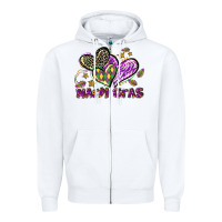 White Mardi Gras heart Zipper Hoodie - LillyAllenDesigns