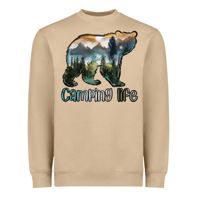 Camping Bear Heavyweight Sweatshirt by MaliasSmallBusiness | Teevron