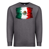 Charcoal Heather Mexican flag Premium Sweatshirt - NancyCooperArtShop