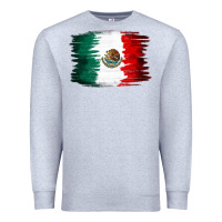 Heather Grey Mexican flag Premium Sweatshirt - NancyCooperArtShop