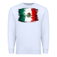 White Mexican flag Premium Sweatshirt - NancyCooperArtShop