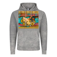 Cloud Rock western coop animals farm chicken chick rooster sunflowers wooden sera Vintage Hoodie - Artiststas