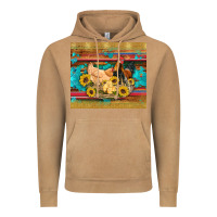 Vintage Camel western coop animals farm chicken chick rooster sunflowers wooden sera Vintage Hoodie - Artiststas