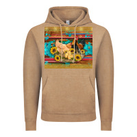 Vintage Coffee western coop animals farm chicken chick rooster sunflowers wooden sera Vintage Hoodie - Artiststas