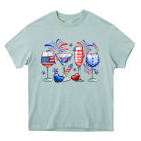 Arona 4th of July wine glasses Heavy Core Tee - Neo Western