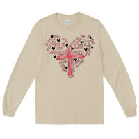 Mushroom retro christian valentine Long Sleeve Tee - MaliasSmallBusiness