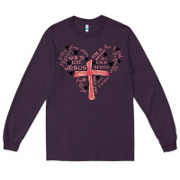 Plum retro christian valentine Long Sleeve Tee - MaliasSmallBusiness
