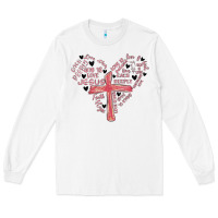 White retro christian valentine Long Sleeve Tee - MaliasSmallBusiness
