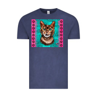 Vintage Denim Western Bengal Cat Vintage Tee - LillyAllenDesigns