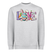 Heather Grey love easter Heavyweight Sweatshirt - MaliasSmallBusiness
