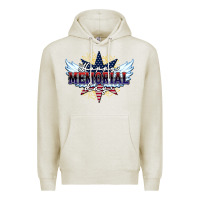 Oatmeal Heather happy memorial day Premium Hoodie - HowdyJamesFarm