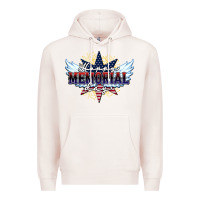 Pale Pink happy memorial day Premium Hoodie - HowdyJamesFarm