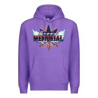 Purple happy memorial day Premium Hoodie - HowdyJamesFarm