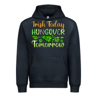 Navy St. Patrick's Irish today hungover tomorrow Urban Hoodie - OliviaCreatesArt