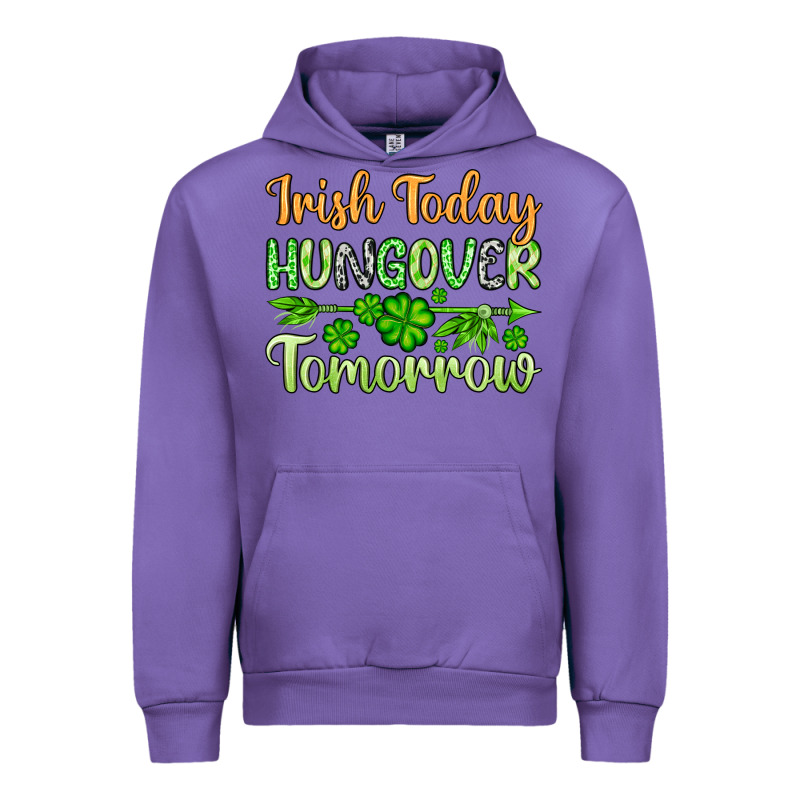 St. Patrick's Irish Today Hungover Tomorrow Urban Hoodie by OliviaCreatesArt | Teevron