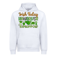 White St. Patrick's Irish today hungover tomorrow Urban Hoodie - OliviaCreatesArt