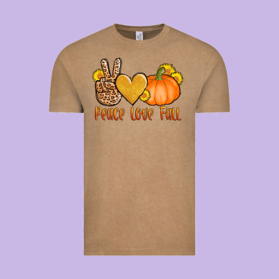Peace Love Fall Vintage Tee Designed By Adodesignshop