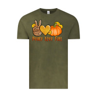 Vintage Olive peace love fall Vintage Tee - AdoDesignShop