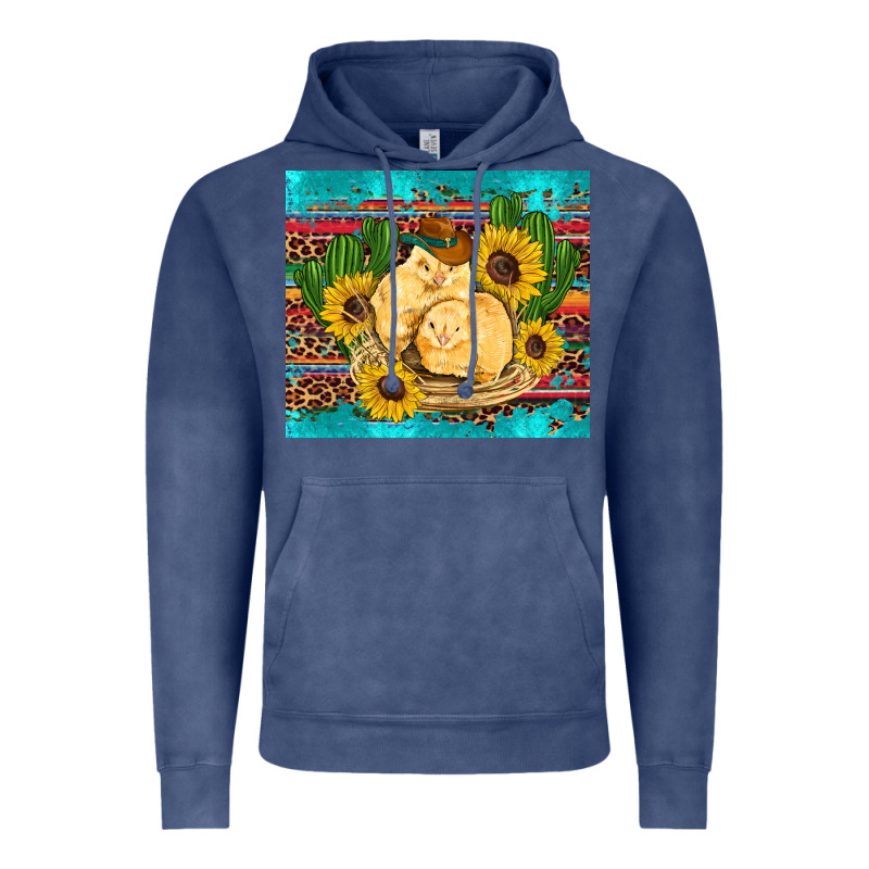 Western Chicks Coop Animals Sunflowers Cactus Serape Leopard Turquoise Vintage Hoodie by Artiststas | Teevron