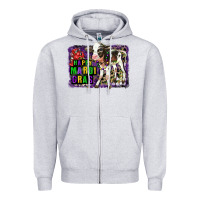 Heather Grey Mardi Gras Calf Zipper Hoodie - LillyAllenDesigns
