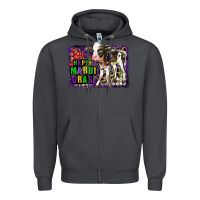 Smoke Mardi Gras Calf Zipper Hoodie - LillyAllenDesigns